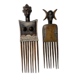 Pair of Akan combs