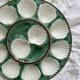 Round oyster or shell dish, vintage earthenware slip