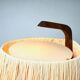 Natural Fibre & Teak Wood Table Lamp By Ib Fabiansen For Fog & Mørup, Denmark 1950S