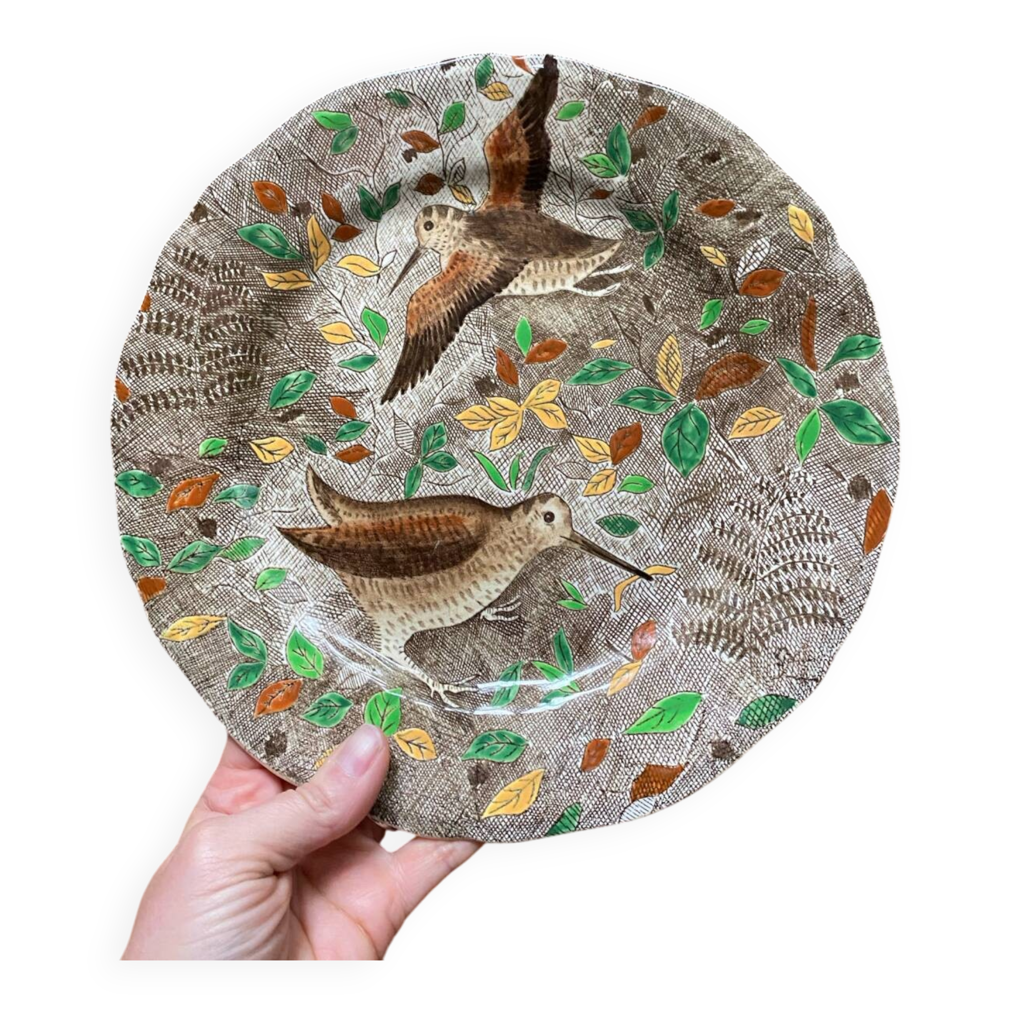 Woodcock plate from the Rambouillet de Gien series