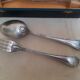 Housewife 12 forks and 12 tablespoons in silver metal