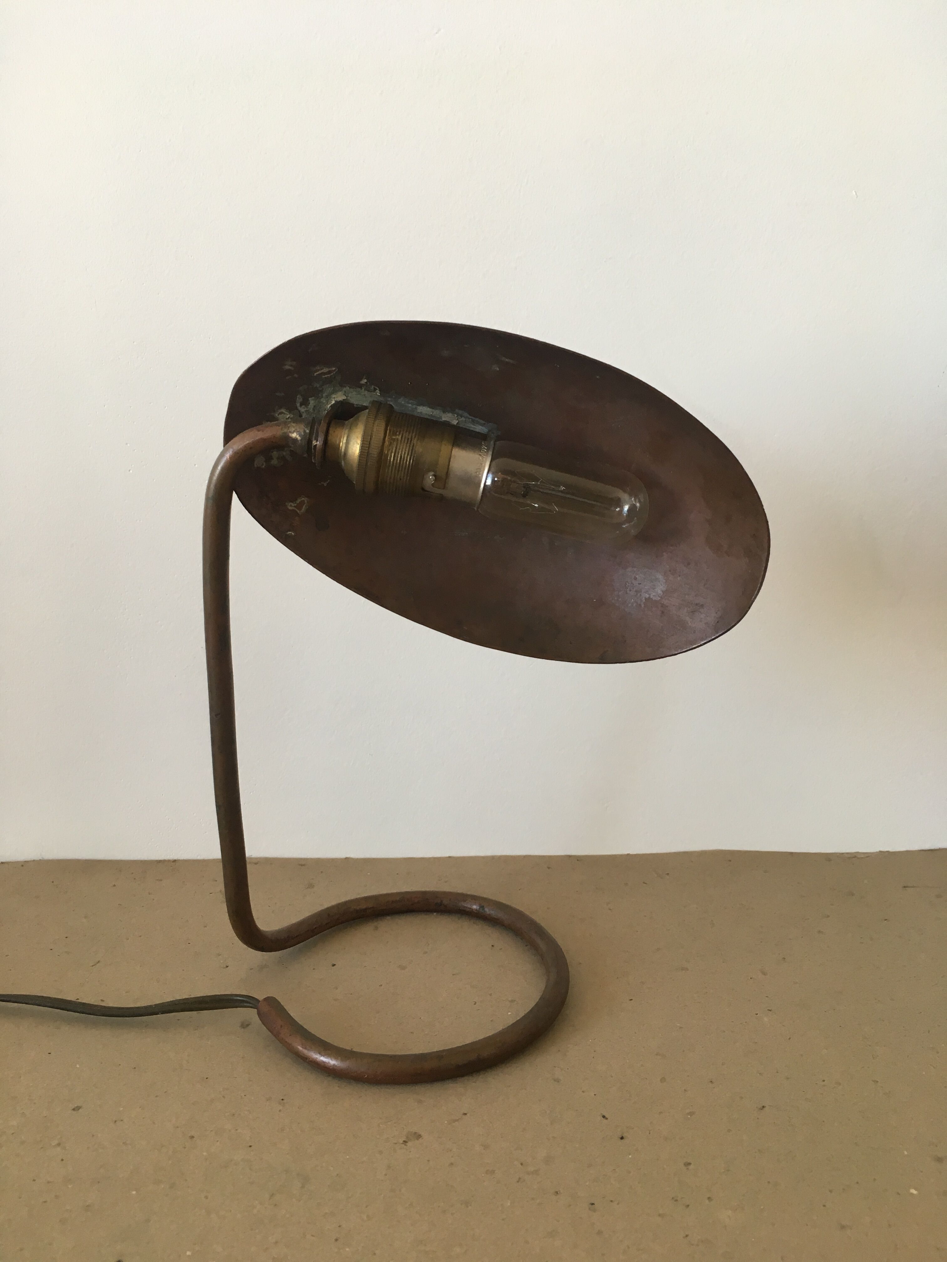 Old copper lamp
