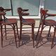 Lot de 3 tabouret de bar bistrot - bois - vintage
