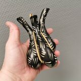 Wall-mounted vase for three small flowers by Loholt ceramics Denmark 70-80s