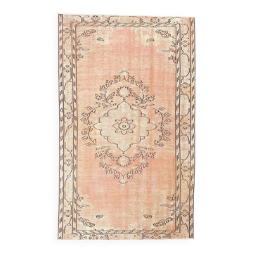 5x8 Salmon & Peach Geometric Persian Rug, 156x255Cm