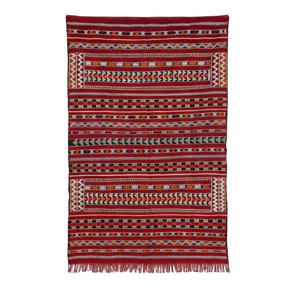 Red Berber kilim rug 155x240 cm