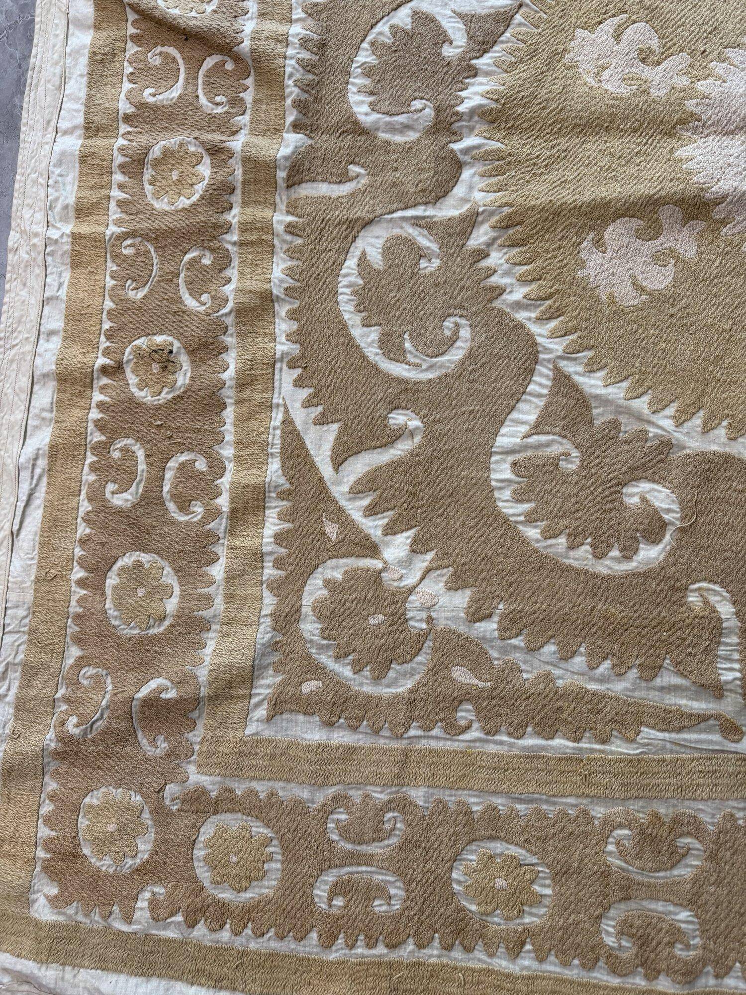 Vintage hand-embroidered tablecloth 145x156 cm