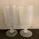 6 blown and bubbled wine stemmed glasses, Riom glassware, Puy-de-Dôme