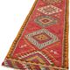 Turkish Handwoven Vintage Herki Kilim 93 cm x 343 cm