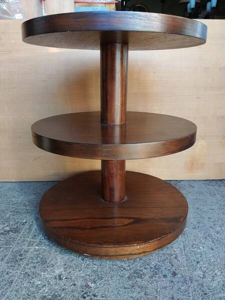 Table Gueridon art deco palissandre 3 niveaux