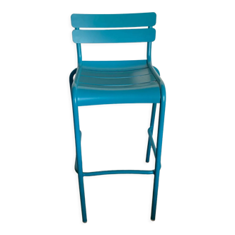 Tabouret de bar Luxembourg Fermob bleu empilable