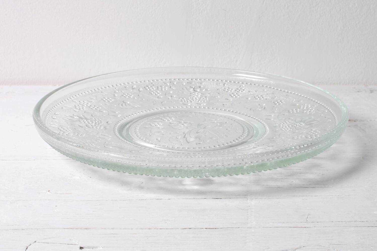 Cibulak Glass Plate: Mid-Century Clear Modern Platter by Pavel Panek/ 1974