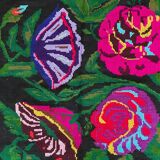 Tapis roumain tissé à la main avec la conception flora le bohème colorée 294x146cm