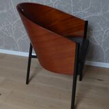 Coste mahogany and black armchair