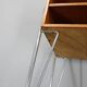 1960s Danish teak shelf cabinet with chrome plated legs