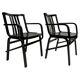 Fauteuils noirs de style milieu du siècle