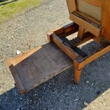 Doctor's bench oak and leather 19th