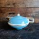 French Art Deco tea set for two – Turquoise blue