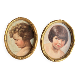 Paire de portraits anciens