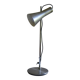 Brushed aluminium and chrome metal desk lamp 70's 1970