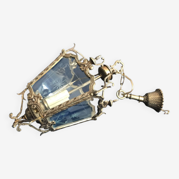 Ancienne lanterne en bronze style Louis XV