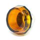 Art Deco vase, honey glass, oroplastic, Czechoslovakia, 1930s