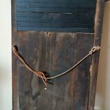 Small antique Empire mirror in gilded wood painted on glass