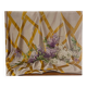 Old painting, oil on wood, lilac flowers on drapery by Sarret.