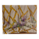 Old painting, oil on wood, lilac flowers on drapery by Sarret.
