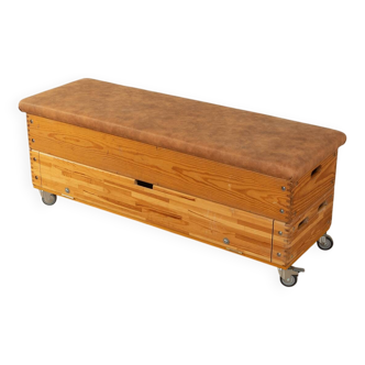 Coffre de rangement unique comme armoire de rangement et banc