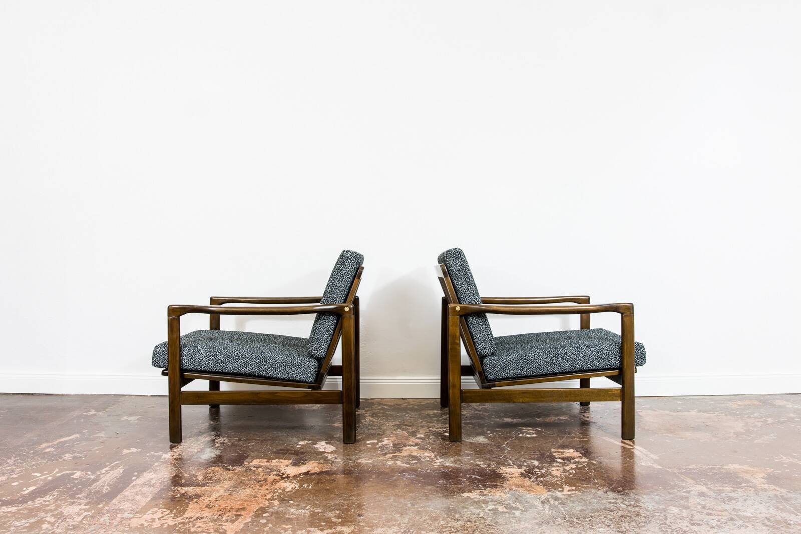Mid Century Armchairs By Zenon Bączyk, 1960's, Set Of 2