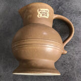Pichet broc carafe en grès cérame « vieux grès » rhoda beige mat 17 cm