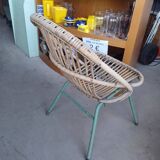 Vintage wicker armchair 1950/70