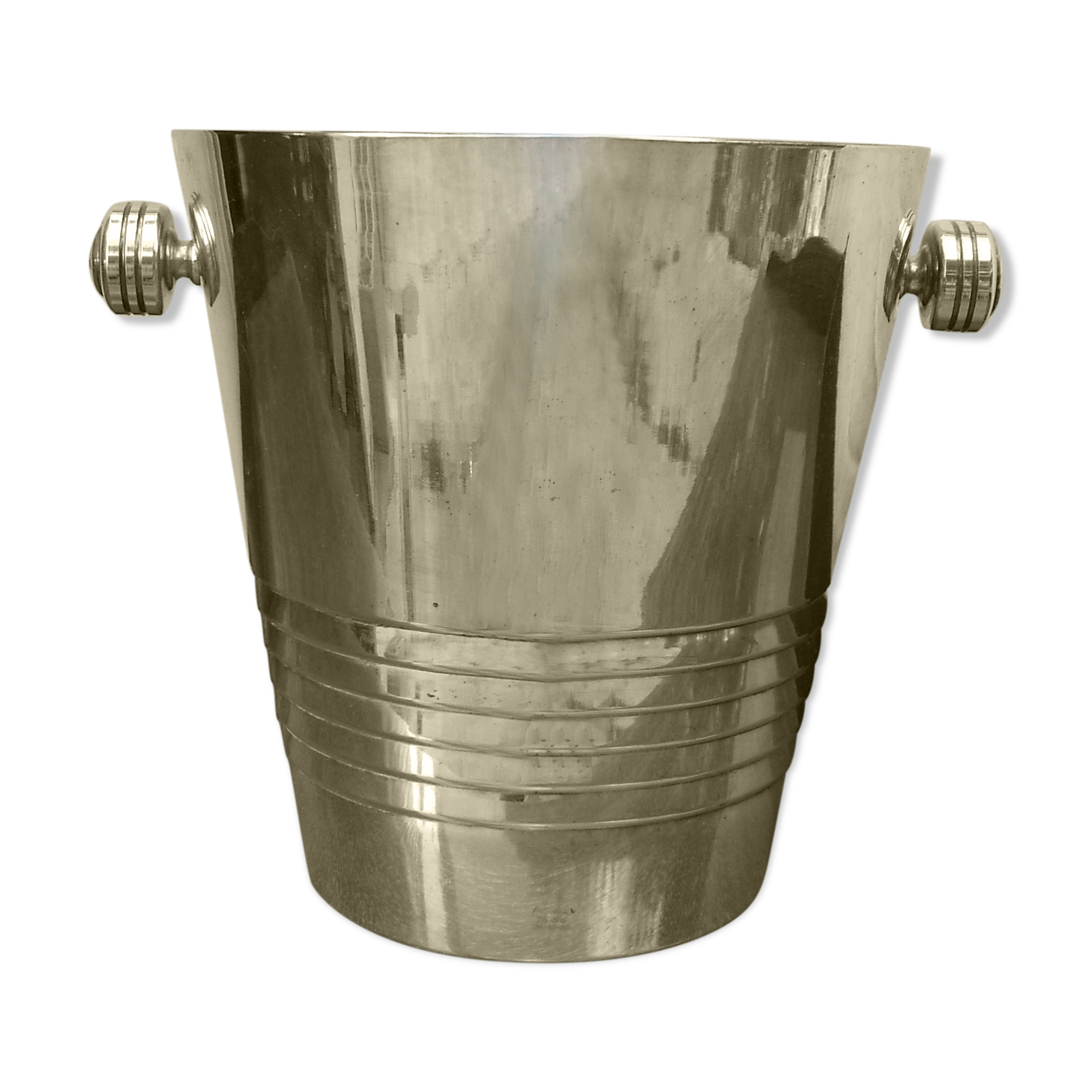 Silver metal champagne bucket