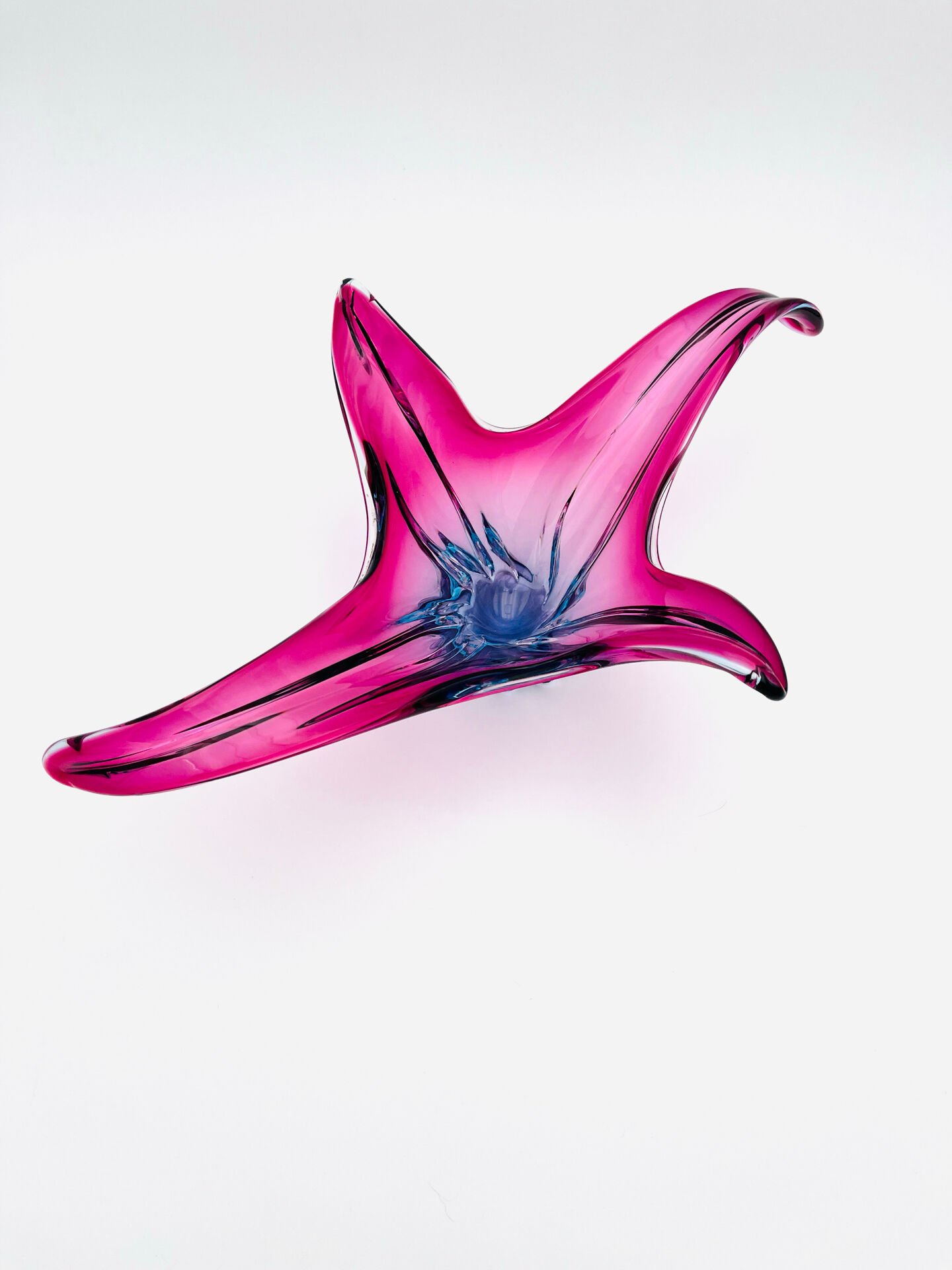 Murano Cup - Sommerso - XL 50cm - Amethyst and Turquoise