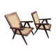 Exotic wooden antique armchairs