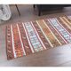 Vintage Turkish Oushak Handmade Wool Cotton Red Kilim Runner 60x214