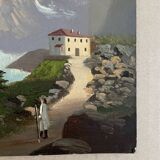 Peinture de la mer de glace ancienne