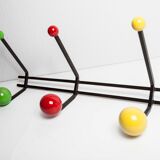 Coat rack 6 balls restored