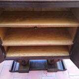 Vintage Art Deco carved bar cabinet