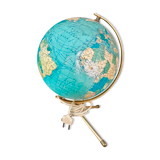 Globe world map old glass light vintage design 1970