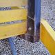 Garden furniture of the 50s coffee table + 2 armchairs compass legs