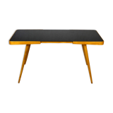 Coffee Table with Black Glass Top by Jiří Jiroutek for Cesky Nabytek, 1960s