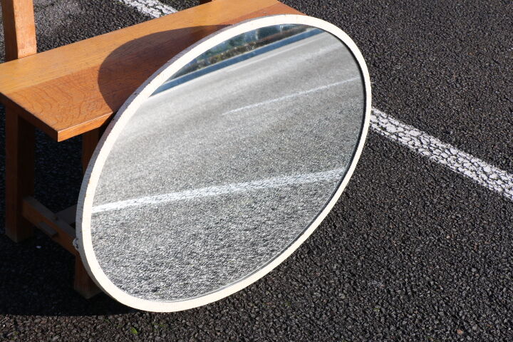 Steel oval mirror 58x92m