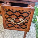 Cylinder desk and marquetry from the end of the 19th century