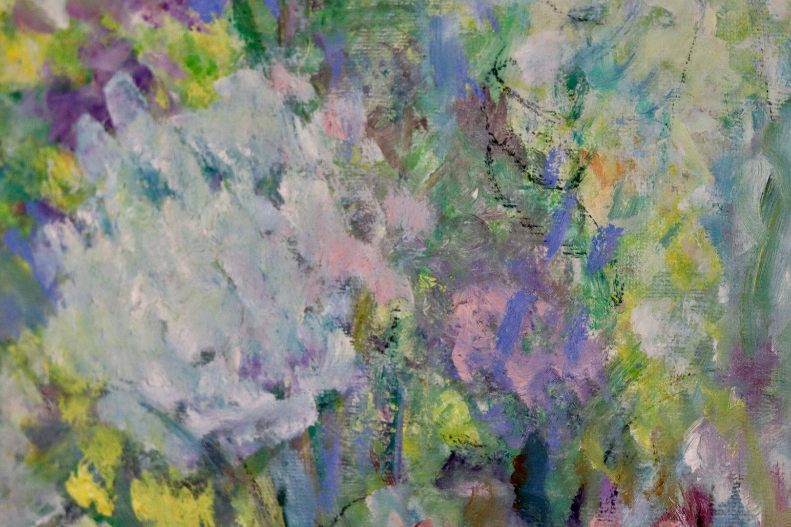 Original Swedish oil on panel from the mid-century "Whispers of Spring" Vintage