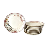 Set of 9 dessert plates "A la Samaritaine" K&G Lunéville 1900, art nouveau service