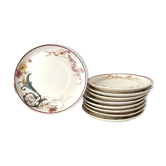 Lot de 9 assiettes à dessert "A la Samaritaine" K&G Lunéville vers 1900