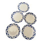 5 assiettes plates Badonvillers