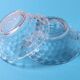 Set of 2 Vintage Bubble Glass Dessert Bowls Kim / Indonesia